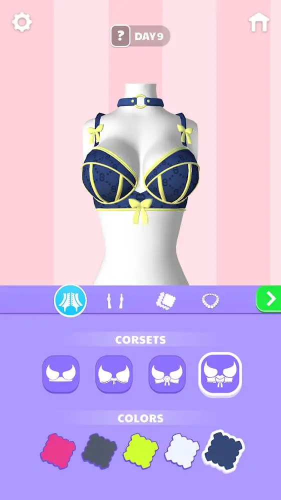 Screenshot of the Bra Maker app