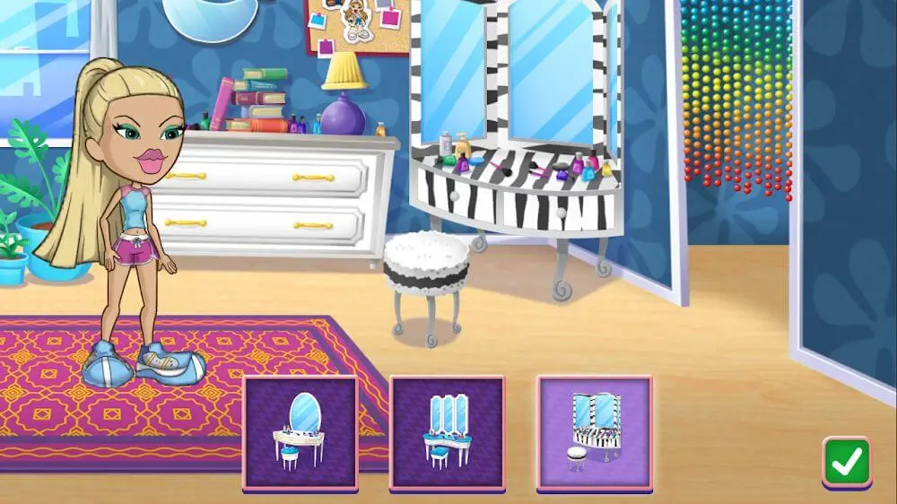Screenshot of the Bratz Total Fashion Makeover game