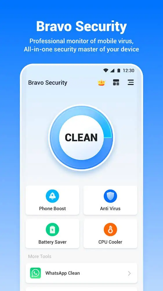 Screenshot of the Bravo Security app