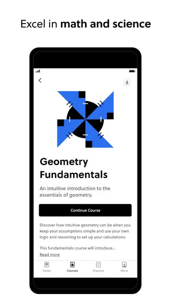 Screenshot of the Brilliant app