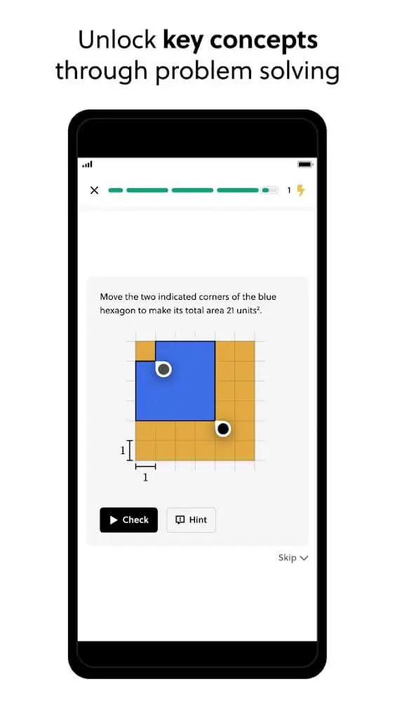 Screenshot of the Brilliant app
