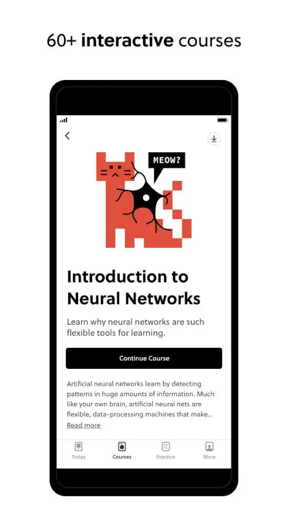 Screenshot of the Brilliant app