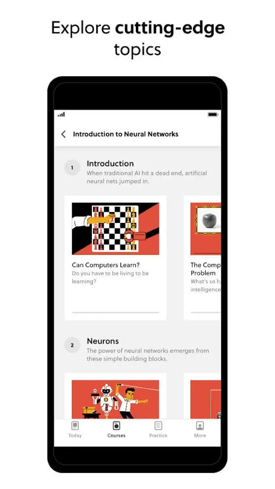 Screenshot of the Brilliant app