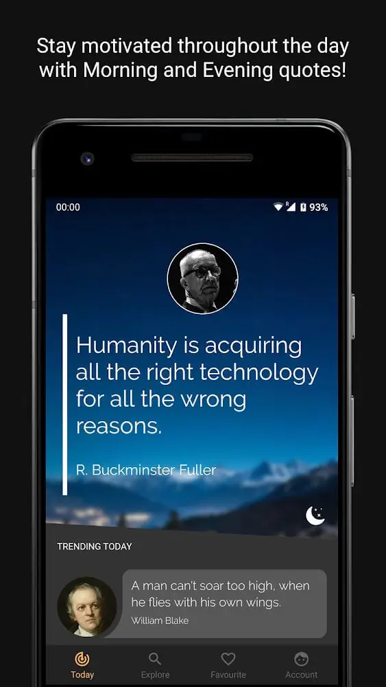 Screenshot of the Brilliant Quotes app
