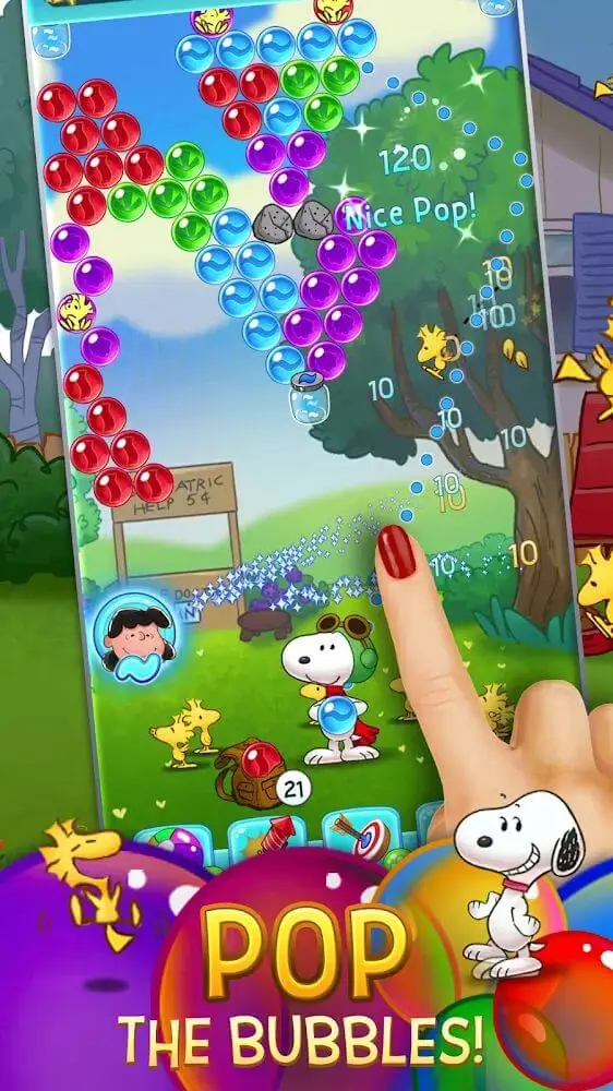 Screenshot of the Bubble Shooter - Snoopy POP app