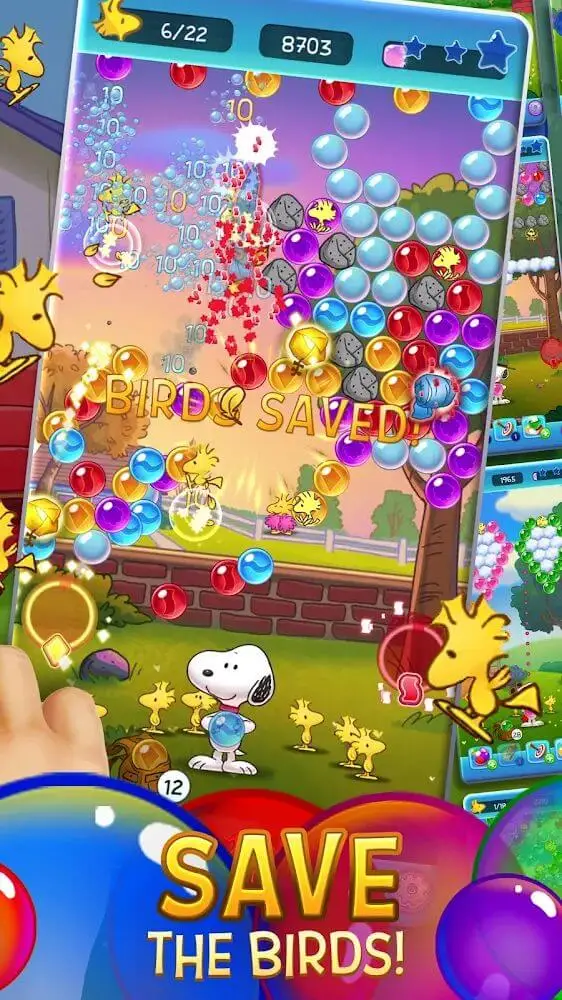 Screenshot of the Bubble Shooter - Snoopy POP app