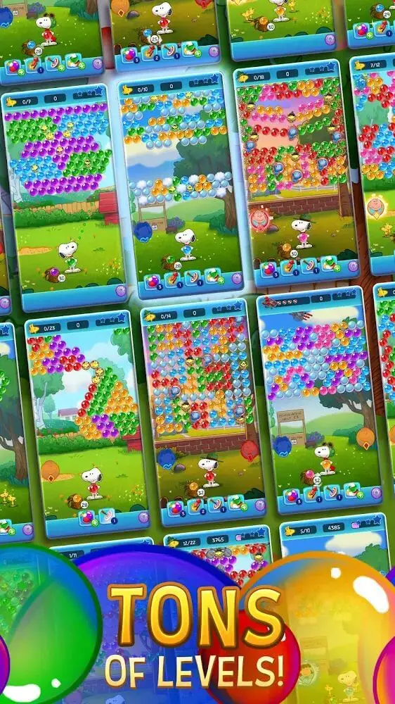 Screenshot of the Bubble Shooter - Snoopy POP app