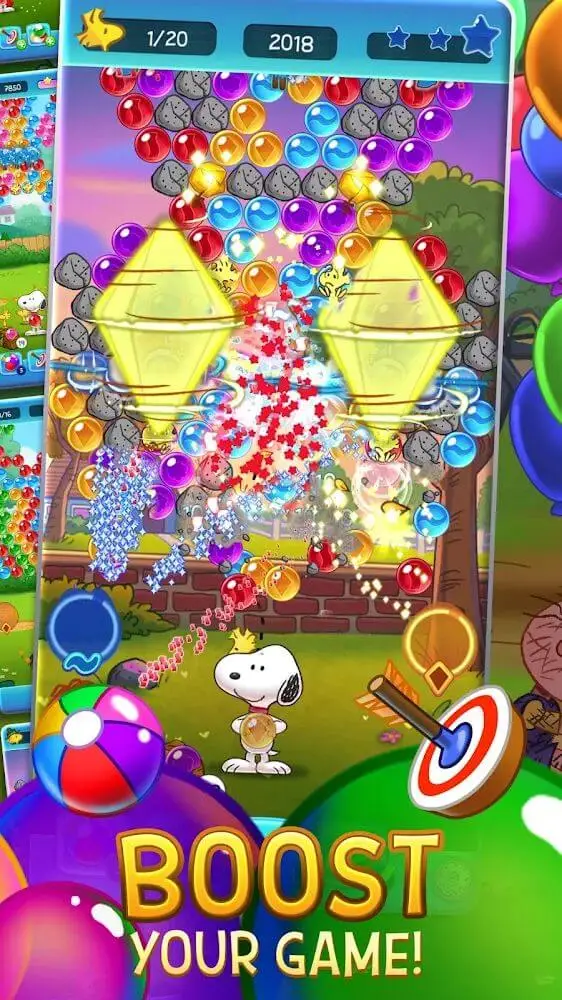 Screenshot of the Bubble Shooter - Snoopy POP app