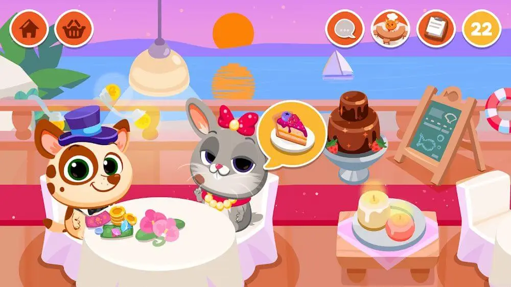 Screenshot of the Bubbu Restaurant game