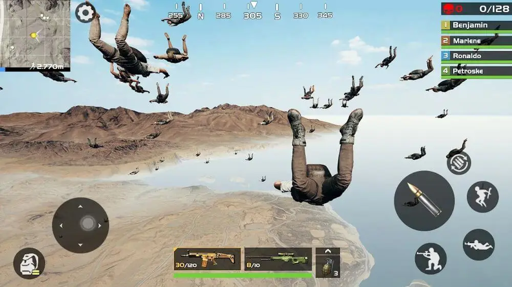 Screenshot of the Bullet Strike game