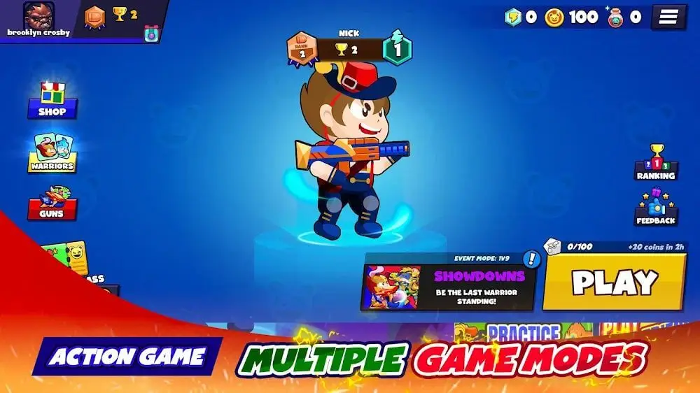 Screenshot of the Bullet Warriors game