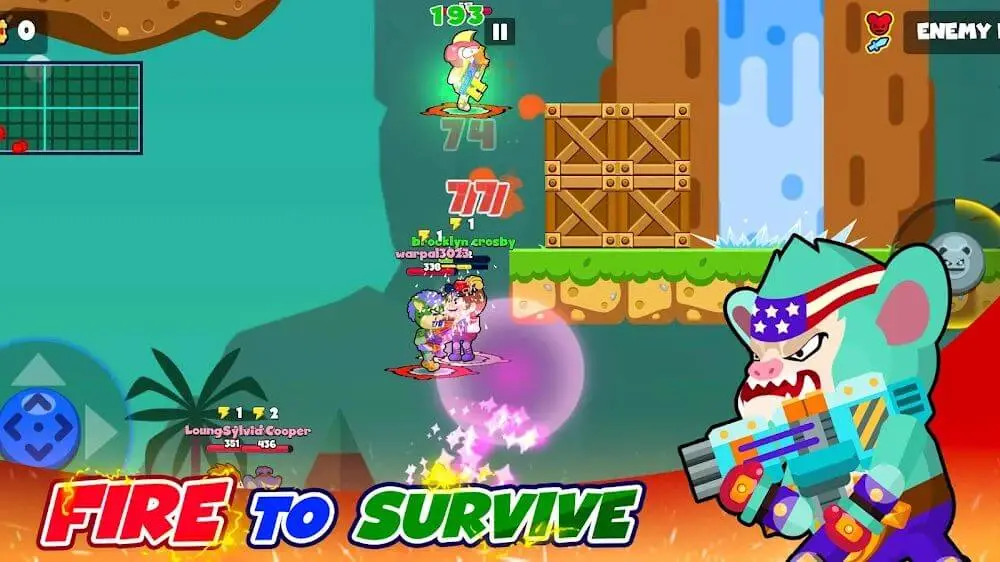 Screenshot of the Bullet Warriors game