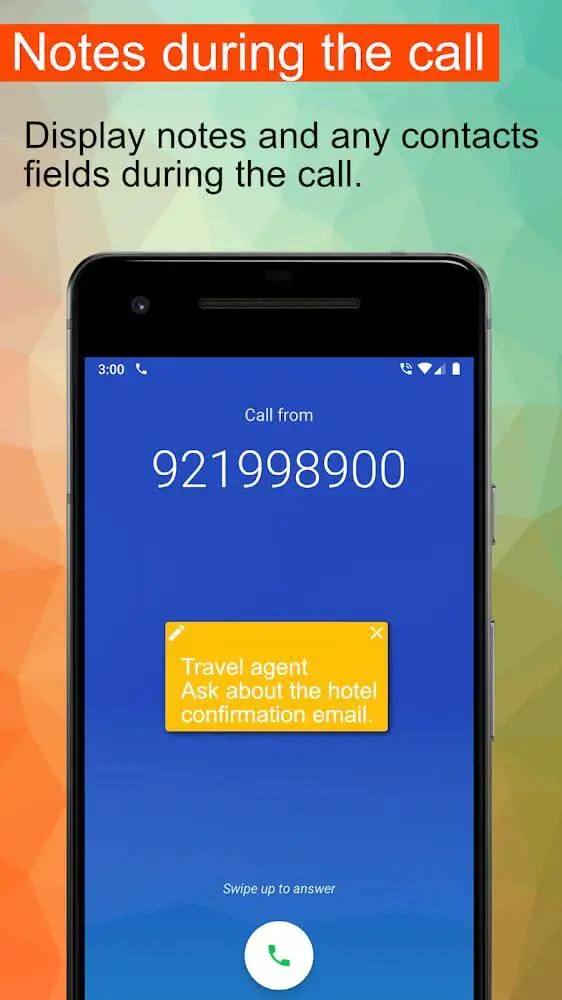 Screenshot of the Call Notes Pro app
