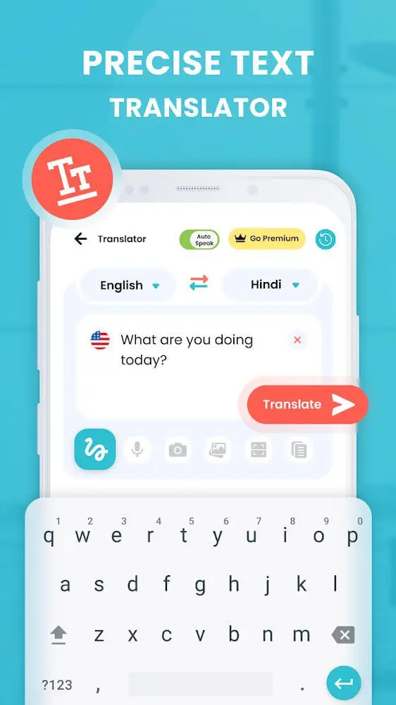 Screenshot of the Camera Translator app