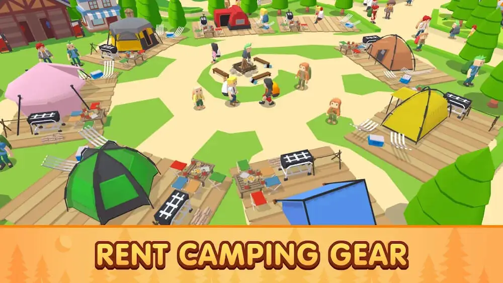 Screenshot of the Camping Tycoon game
