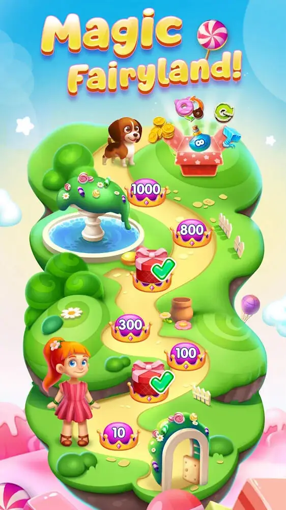 Screenshot of the Candy Charming app