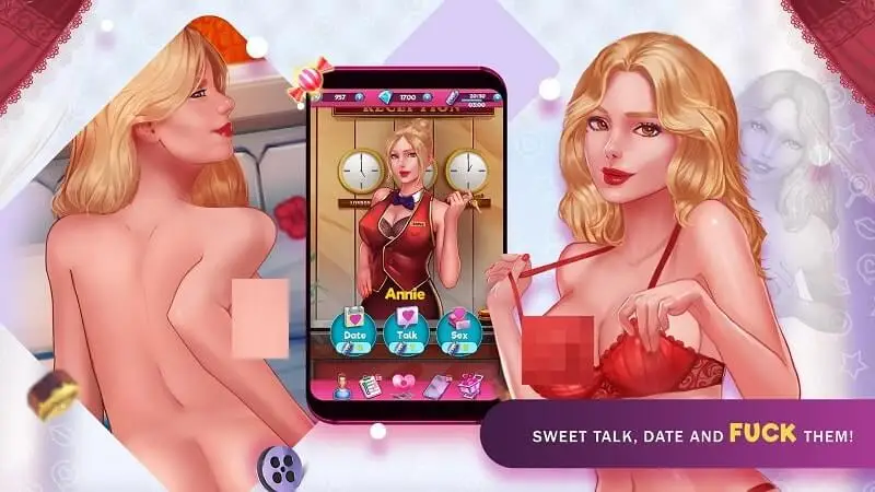 Screenshot of the Candy Chicks game