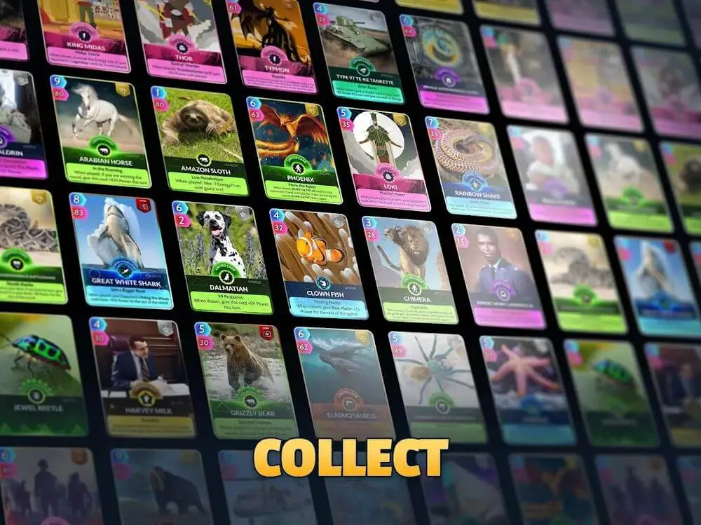 Screenshot of the Cards, Universe & Everything game
