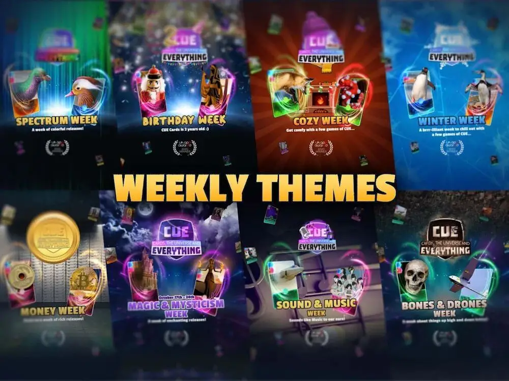 Screenshot of the Cards, Universe & Everything game