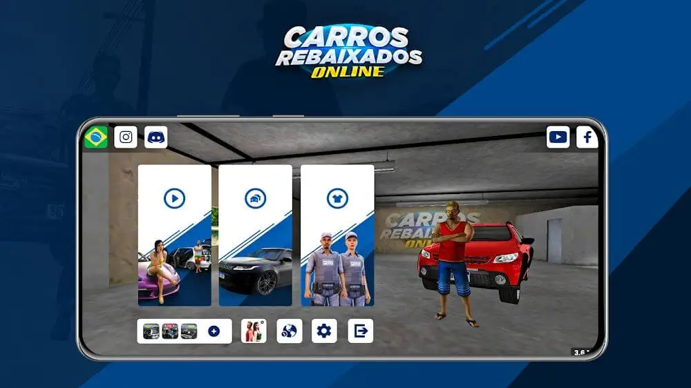 Screenshot of the Carros Rebaixados Online game
