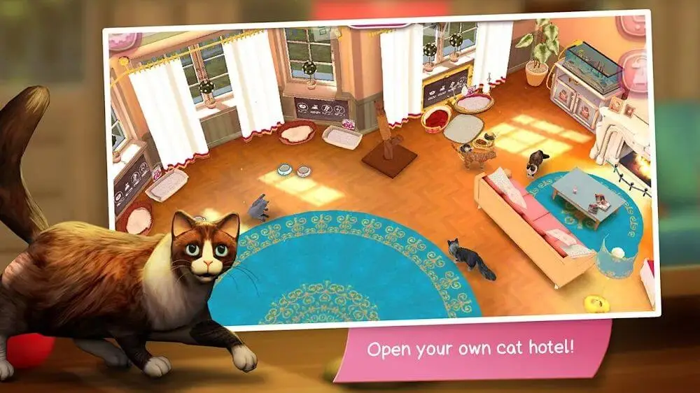 Screenshot of the CatHotel game