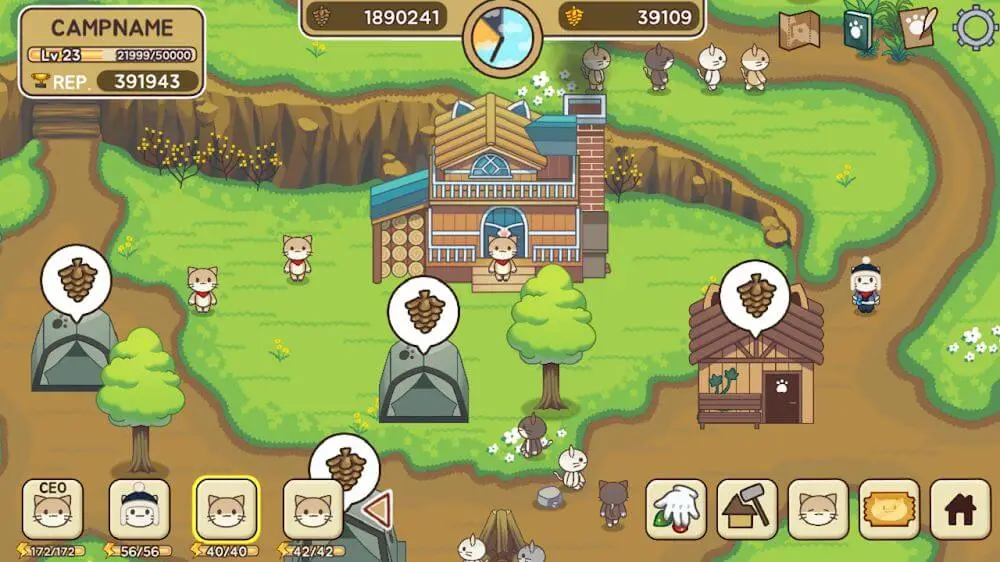 Screenshot of the Cat Forest game