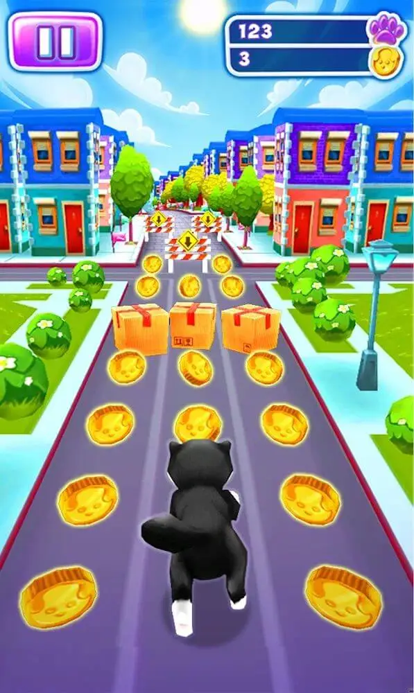 Screenshot of the Cat Run app