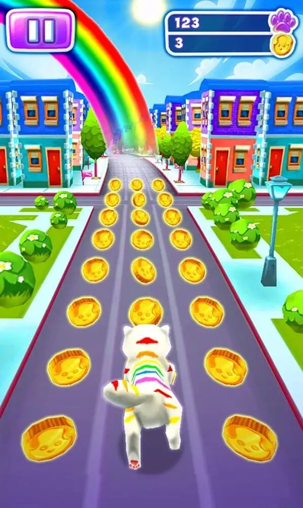 Screenshot of the Cat Run app