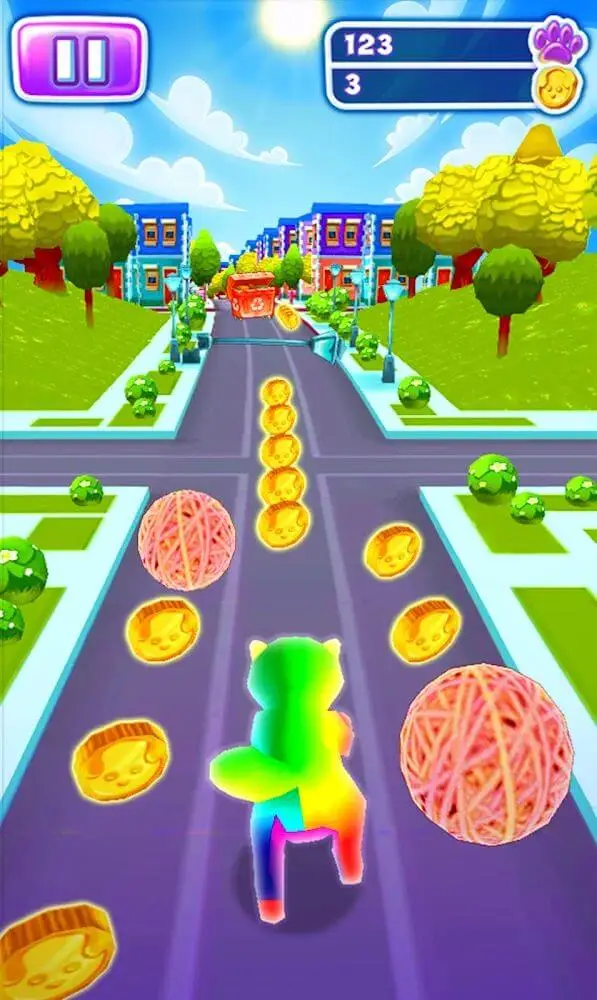 Screenshot of the Cat Run app