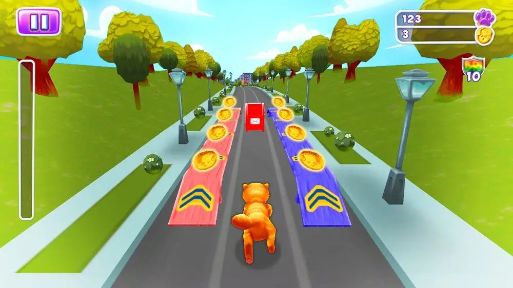 Screenshot of the Cat Run app