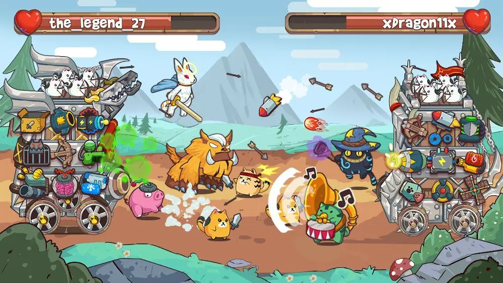 Screenshot of the CatnRobot Idle Defense Grow TD game