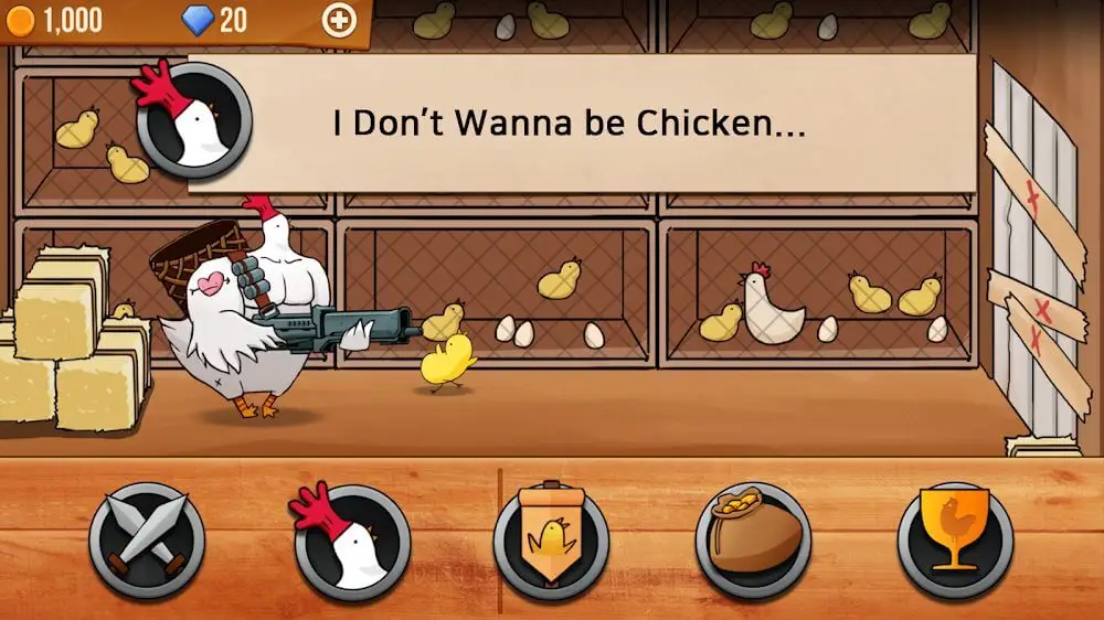 Screenshot of the Chicken VS Man game