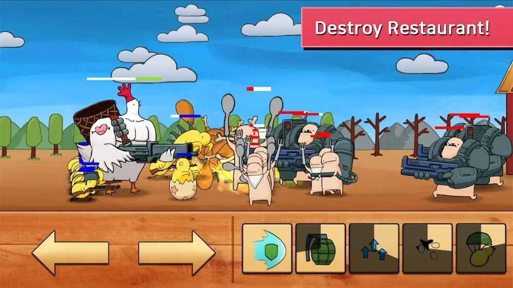 Screenshot of the Chicken VS Man game