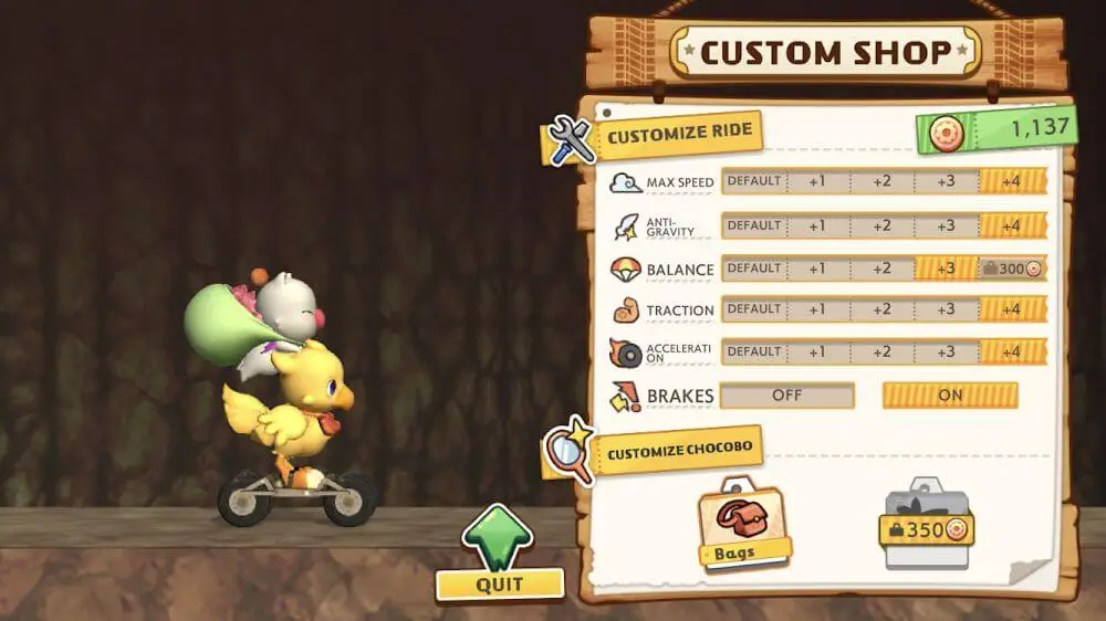 Screenshot of the ChocoboGP' game
