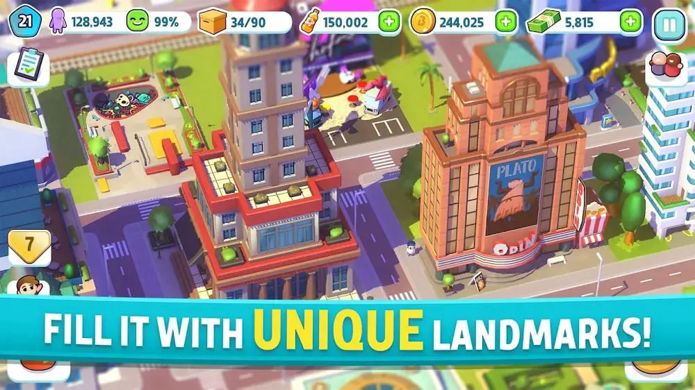 Screenshot of the City Mania game