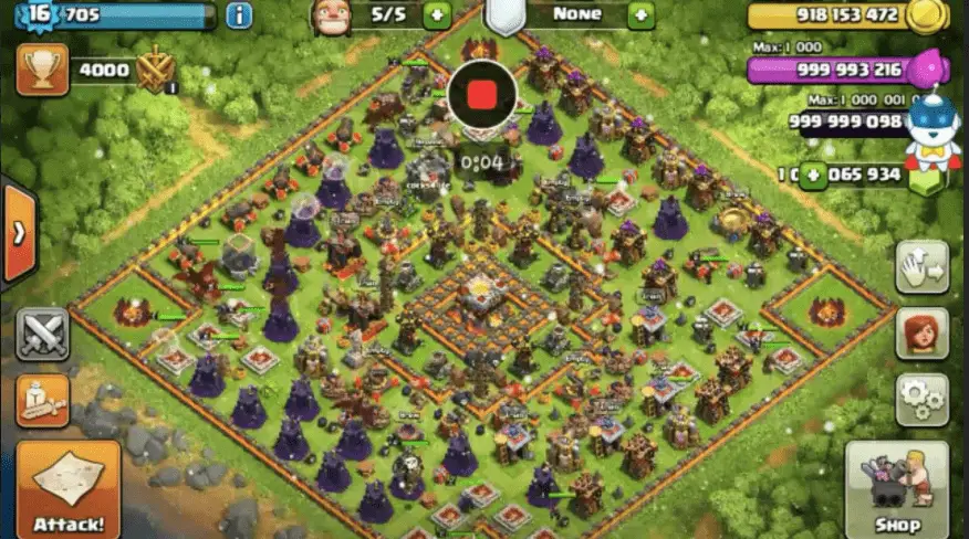 Screenshot of the Clash of Magic game