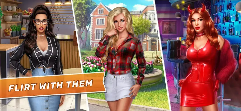 Screenshot of the College Love Game game