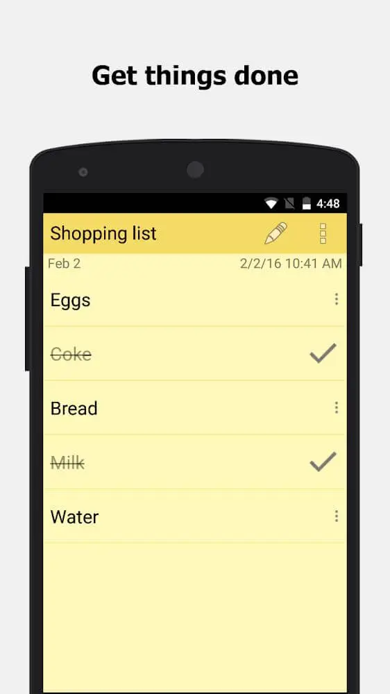 Screenshot of the ColorNote Notepad Notes app