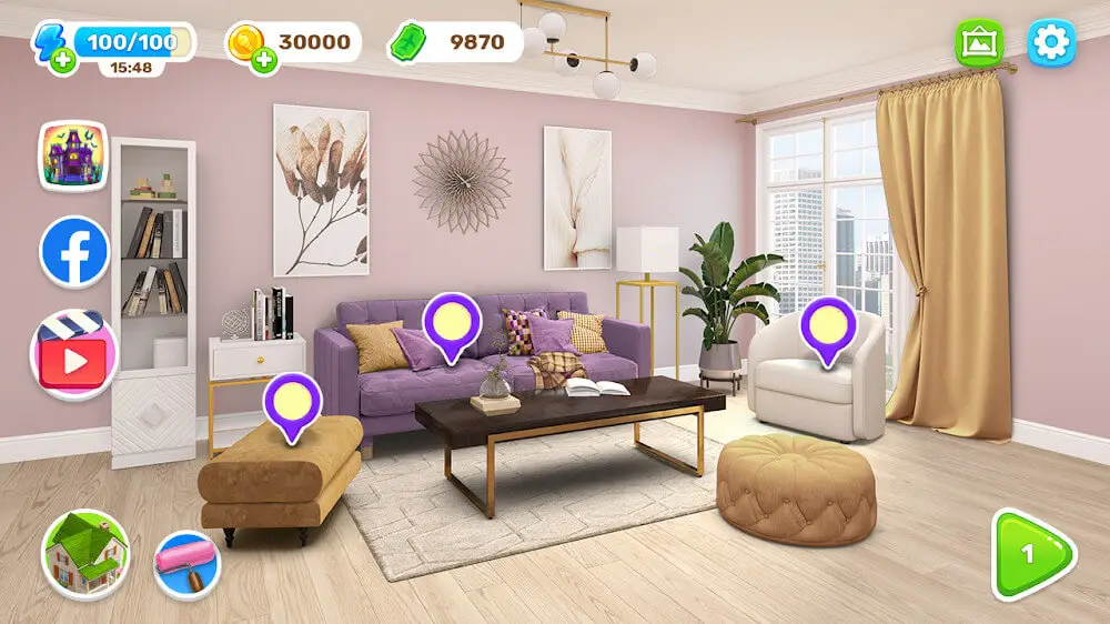 Screenshot of the Color House - Redecor Makeover game