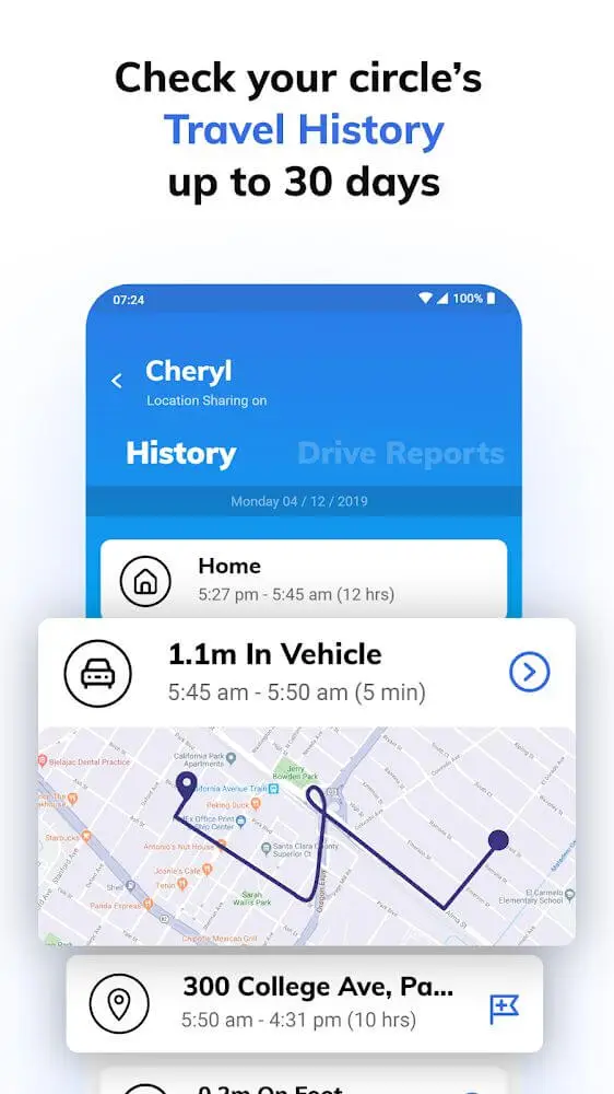 Screenshot of the Connected: Family Locator app