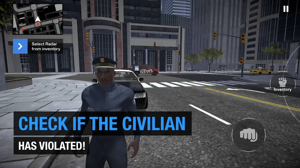 Screenshot of the Cop Watch Police Simulator game