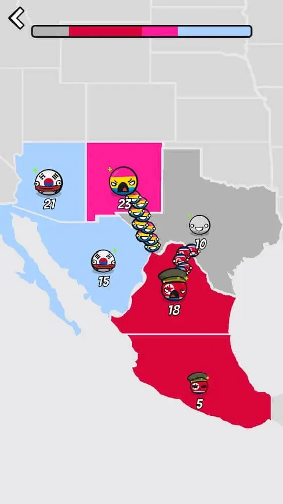 Screenshot of the Country Balls Io: Battle Arena app