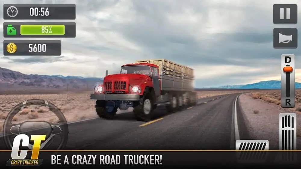 Screenshot of the Crazy Trucker game