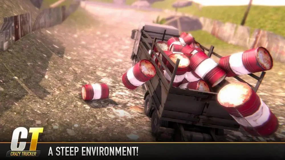 Screenshot of the Crazy Trucker game