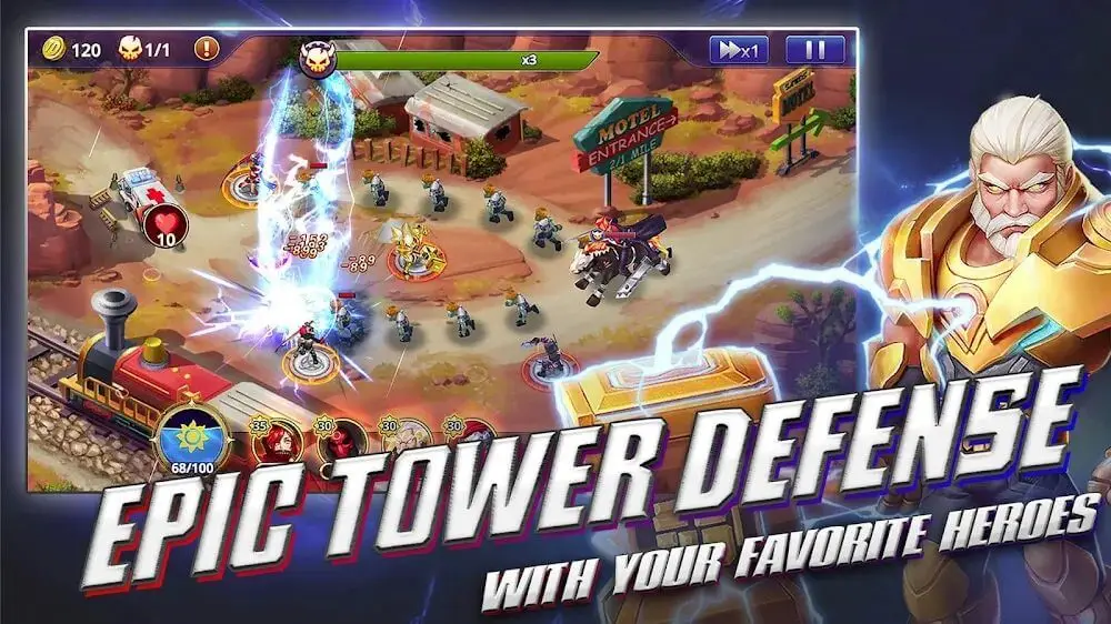 Screenshot of the D-MEN: The Defenders game