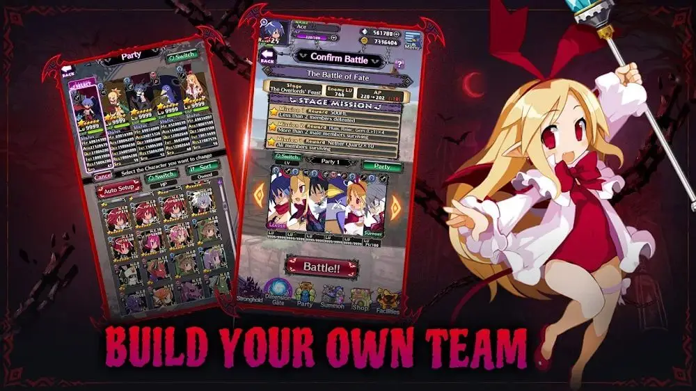 Screenshot of the DISGAEA RPG game