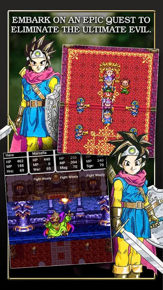 Screenshot of the DRAGON QUEST III app