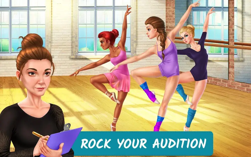 Screenshot of the Dance School Stories game