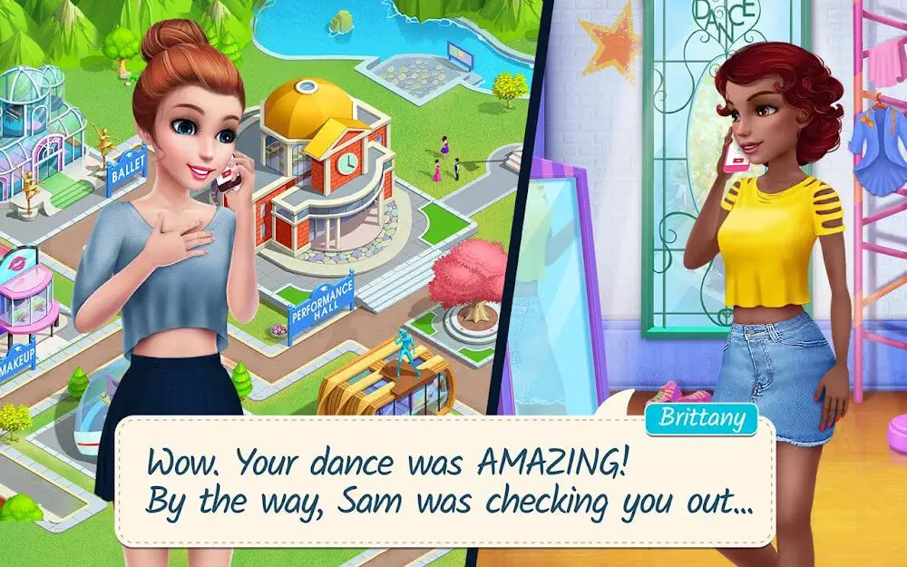 Screenshot of the Dance School Stories game