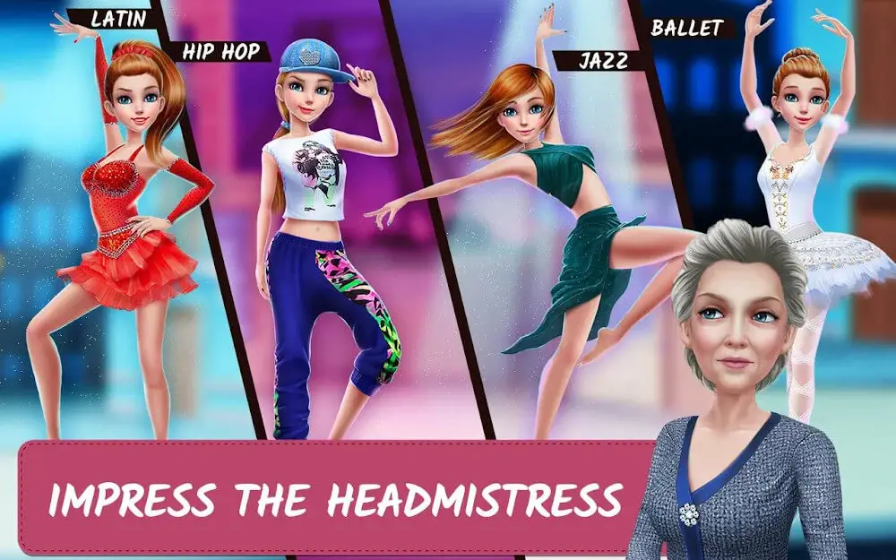 Screenshot of the Dance School Stories game